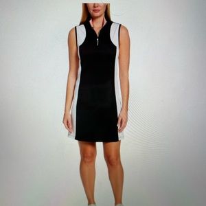 PGA Tour Golf Sleeveless Dress Black and White Size Large